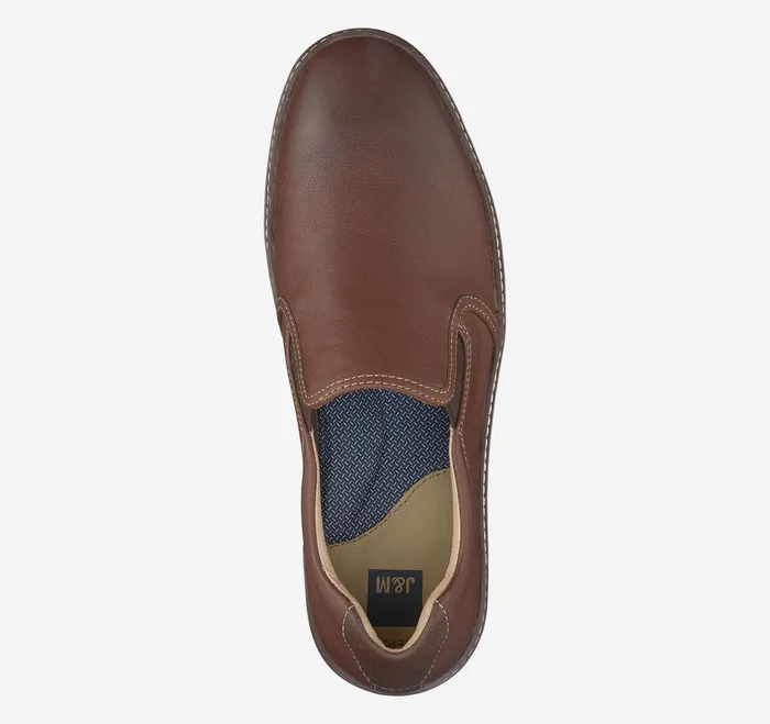 Johnston and Murphy SlipOns and Loafers Men Mcguffey SlipOn Dark Brown Tumbled Full Grain Johnston and Murphy SlipOns and Loafers Men Mcguffey SlipOn Dark Brown Tumbled Full Grain