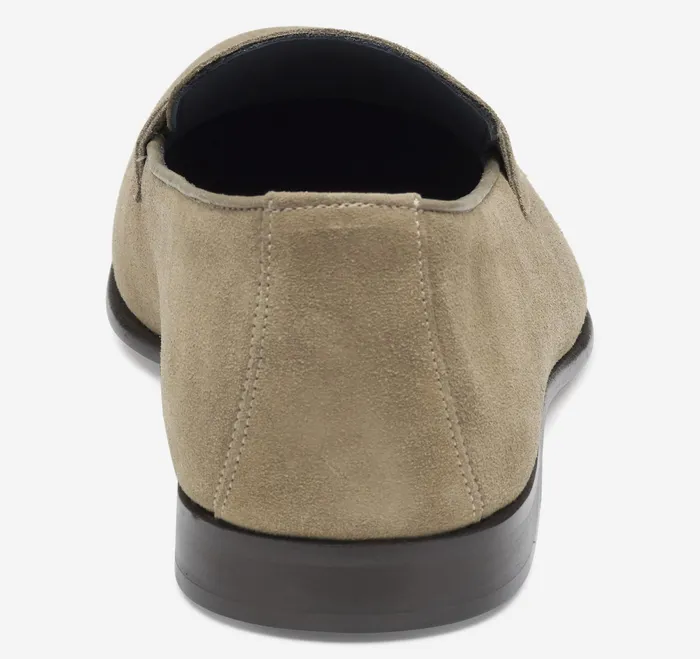 Johnston and Murphy SlipOns and Loafers Men Taylor Penny Loafer Taupe Italian Suede Johnston and Murphy SlipOns and Loafers Men Taylor Penny Loafer Taupe Italian Suede