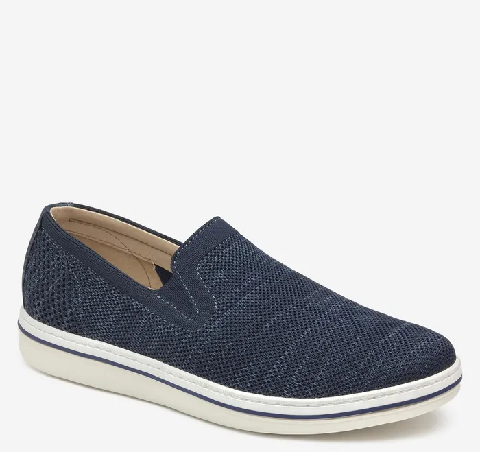 Johnston and Murphy SlipOns and Loafers Men Trenton Knit SlipOn Navy Knit