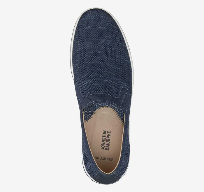 Johnston and Murphy SlipOns and Loafers Men Trenton Knit SlipOn Navy Knit