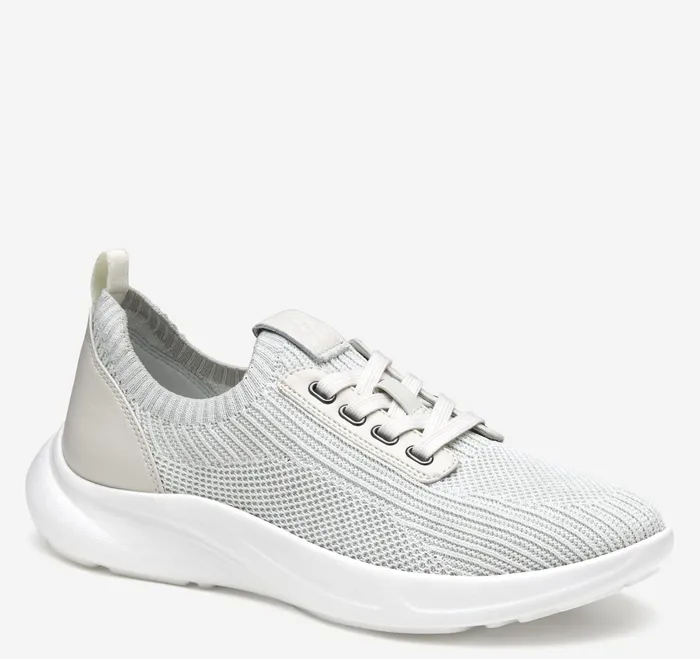 Johnston and Murphy Sneakers Women Escape Knit LaceUp White Knit