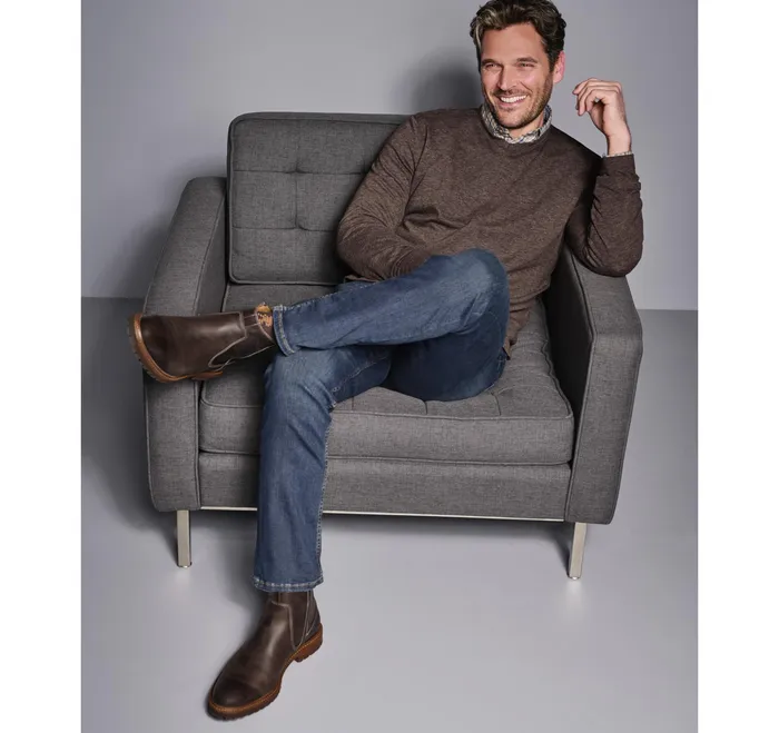 Johnston and Murphy Sweaters and Knits Men Knit VNeck Dark Brown