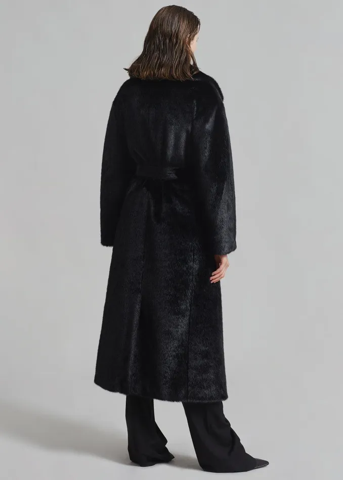 Joni Faux Fur Coat 8211 Black Women The Frankie Shop Clothing