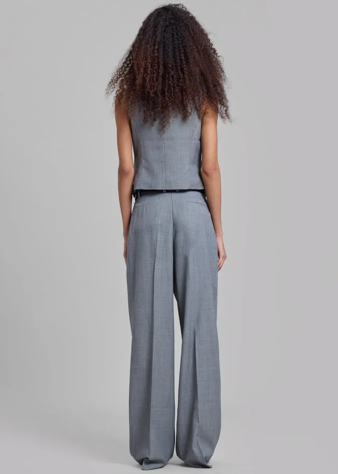 Jorae Pleated Trousers 8211 Grey Women The Frankie Shop Clothing