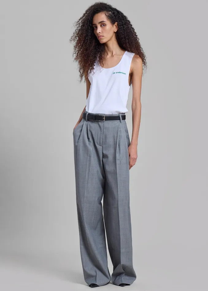 Jorae Pleated Trousers 8211 Grey Women The Frankie Shop Clothing