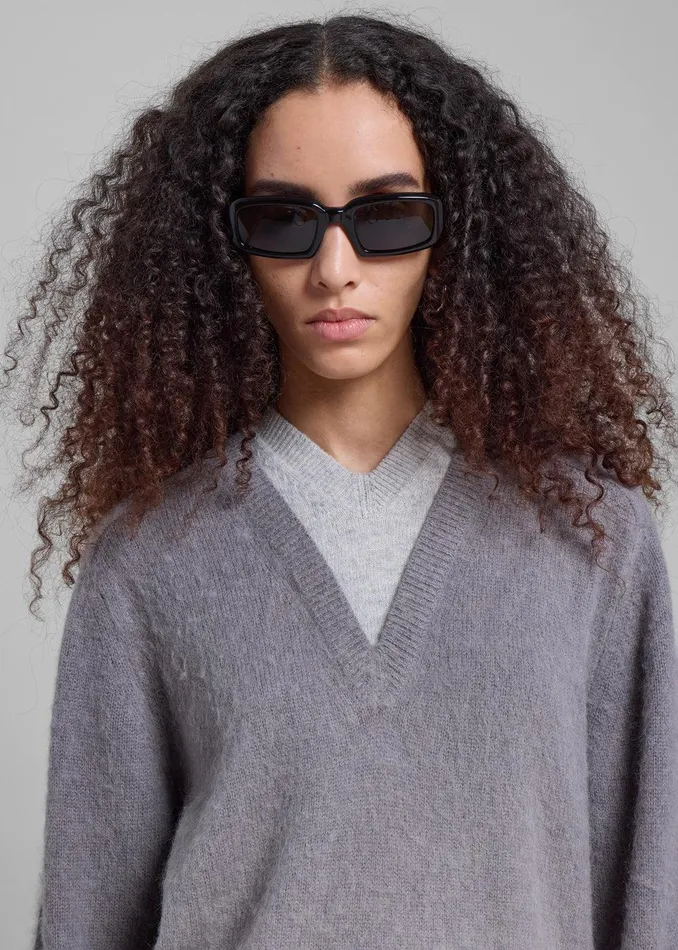 JW Anderson VNeck Gradient Jumper 8211 Dark Grey Women The Frankie Shop Clothing
