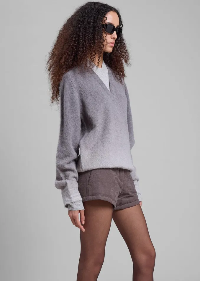 JW Anderson VNeck Gradient Jumper 8211 Dark Grey Women The Frankie Shop Clothing