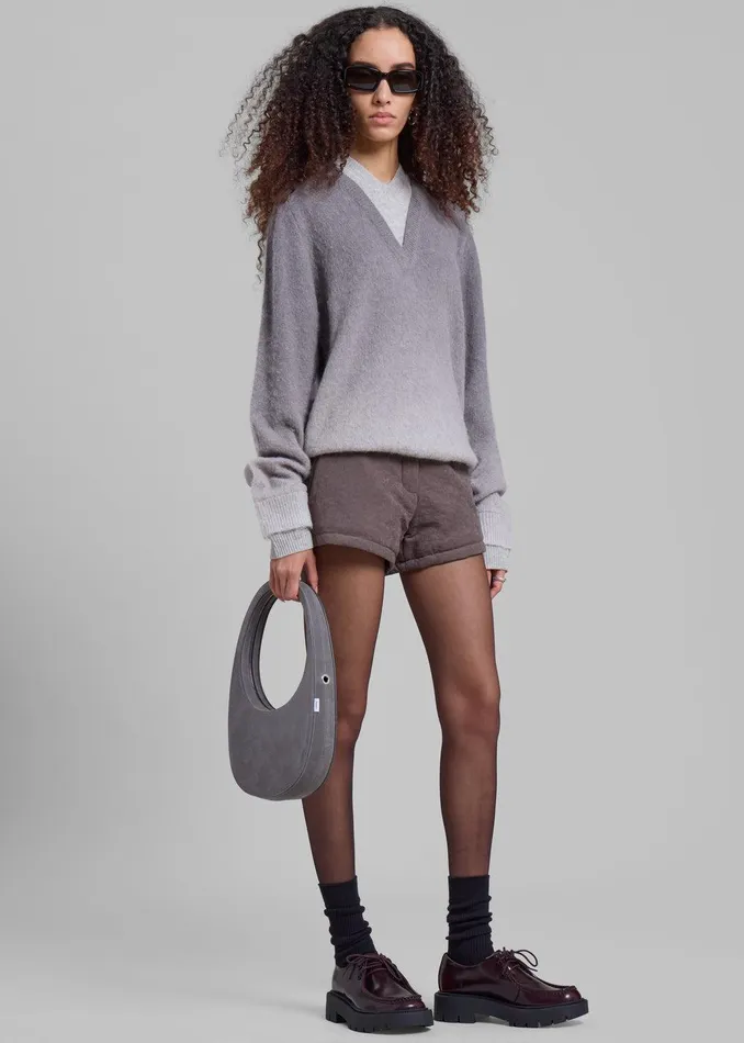 JW Anderson VNeck Gradient Jumper 8211 Dark Grey Women The Frankie Shop Clothing