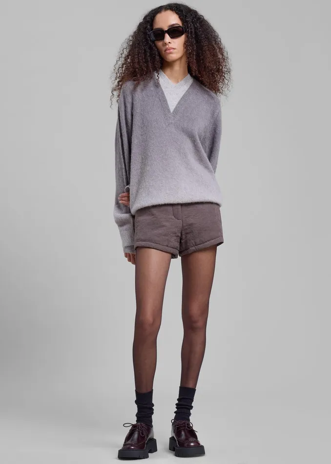 JW Anderson VNeck Gradient Jumper 8211 Dark Grey Women The Frankie Shop Clothing