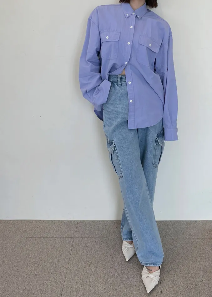 Kai Cargo Denim Pants 8211 Worn Wash Women The Frankie Shop Clothing