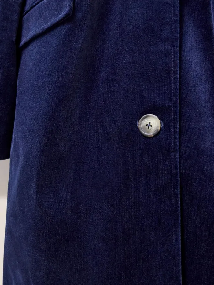 Karla Smart Velvet Coat Dark Navy Women White Stuff Coats and Jackets Karla Smart Velvet Coat Dark Navy Women White Stuff Coats and Jackets