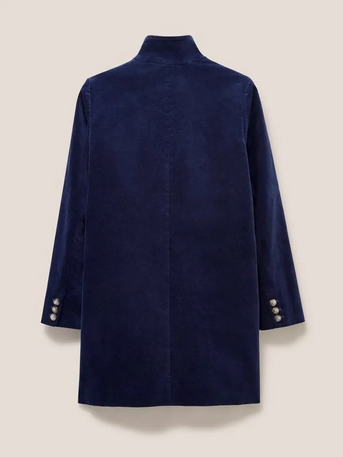 Karla Smart Velvet Coat Dark Navy Women White Stuff Coats and Jackets Karla Smart Velvet Coat Dark Navy Women White Stuff Coats and Jackets