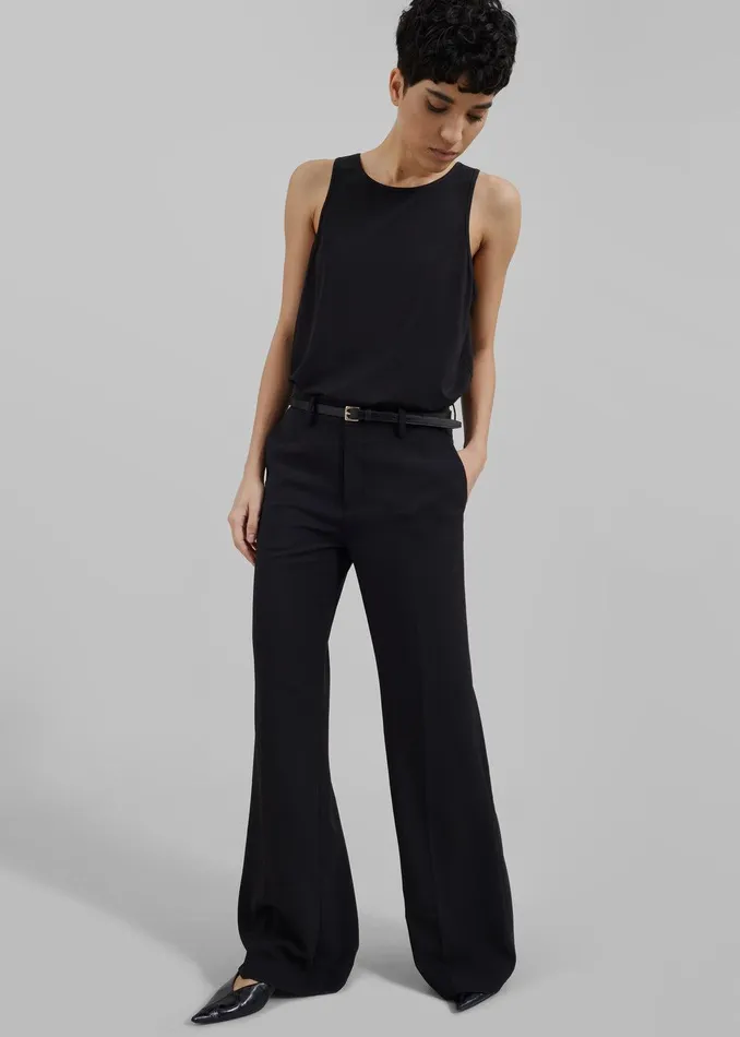 Katie Flared Pants 8211 Black Women The Frankie Shop Clothing
