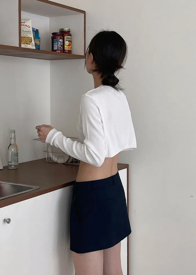 Kaz Cropped Knit Top 8211 White Women The Frankie Shop Clothing