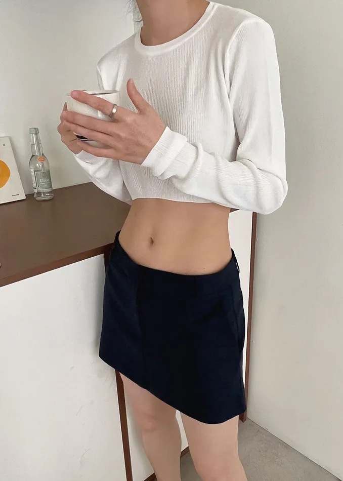 Kaz Cropped Knit Top 8211 White Women The Frankie Shop Clothing