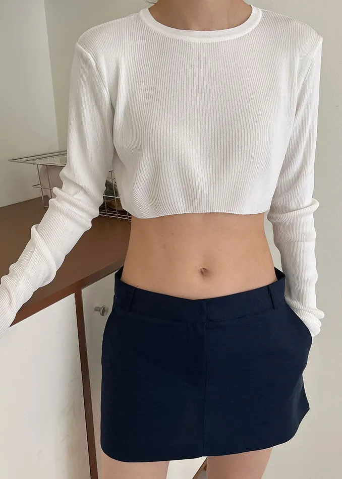 Kaz Cropped Knit Top 8211 White Women The Frankie Shop Clothing