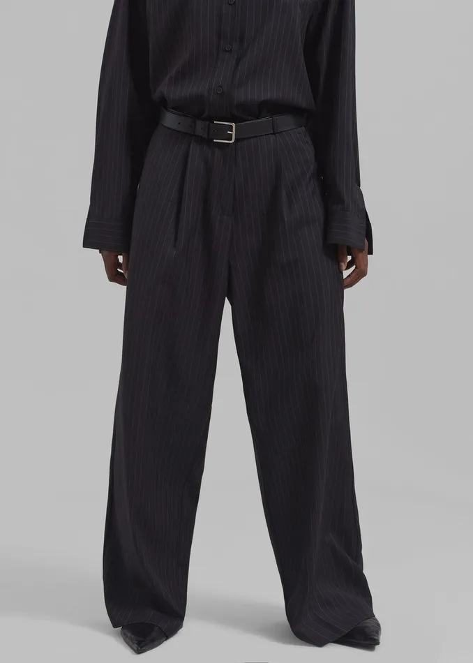 Kerry Trousers 8211 Black Pinstripe Women The Frankie Shop Clothing