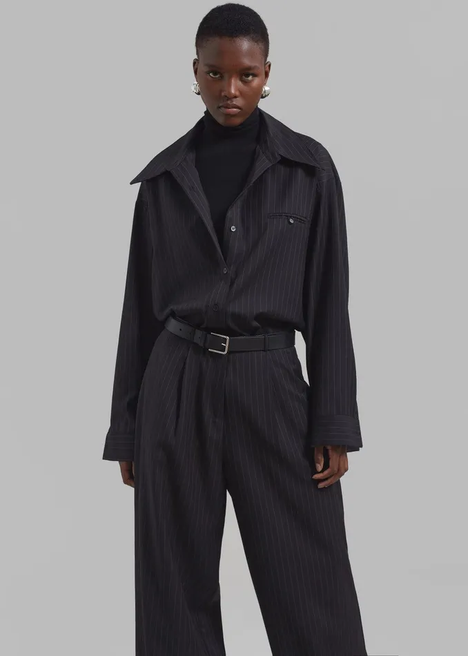 Kerry Trousers 8211 Black Pinstripe Women The Frankie Shop Clothing