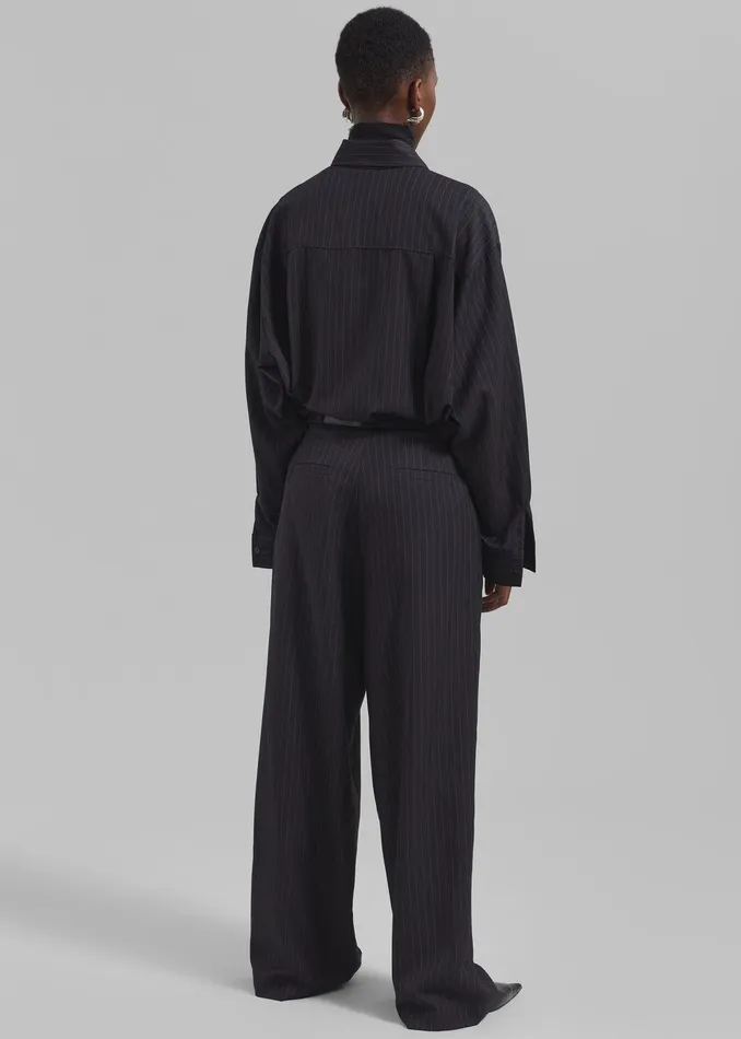 Kerry Trousers 8211 Black Pinstripe Women The Frankie Shop Clothing