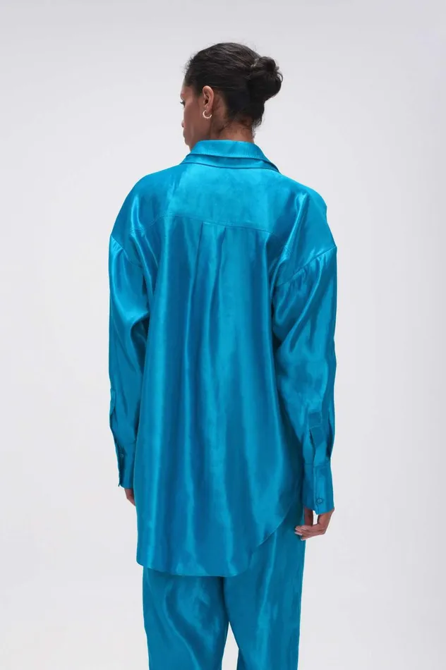 Kingsford Shirt Azure Blue Women Aje Matching Sets Kingsford Shirt Azure Blue Women Aje Matching Sets