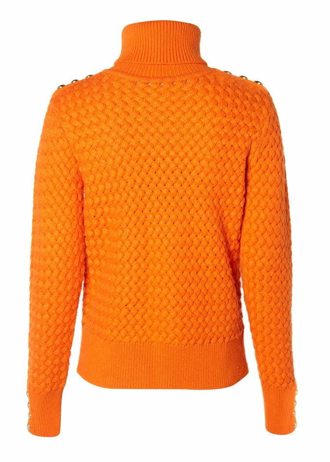 Knitwear Womens Basket Weave Jumper Tangerine Holland Cooper Knitwear Womens Basket Weave Jumper Tangerine Holland Cooper