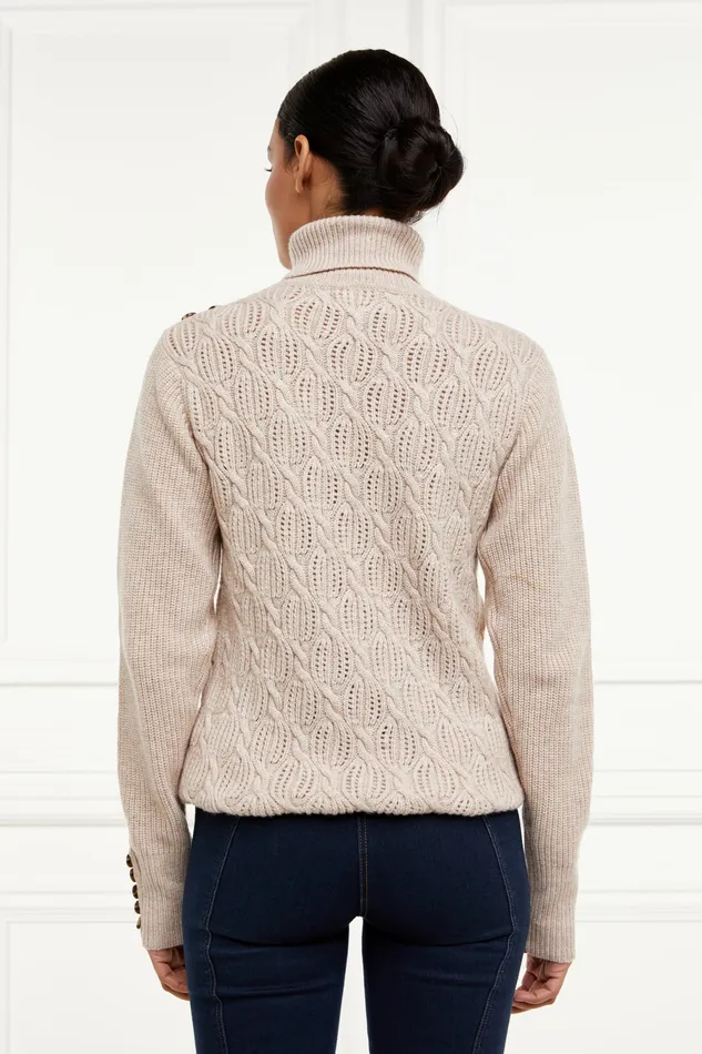 Knitwear Womens Cotswold Roll Neck Knit Oatmeal Holland Cooper Knitwear Womens Cotswold Roll Neck Knit Oatmeal Holland Cooper
