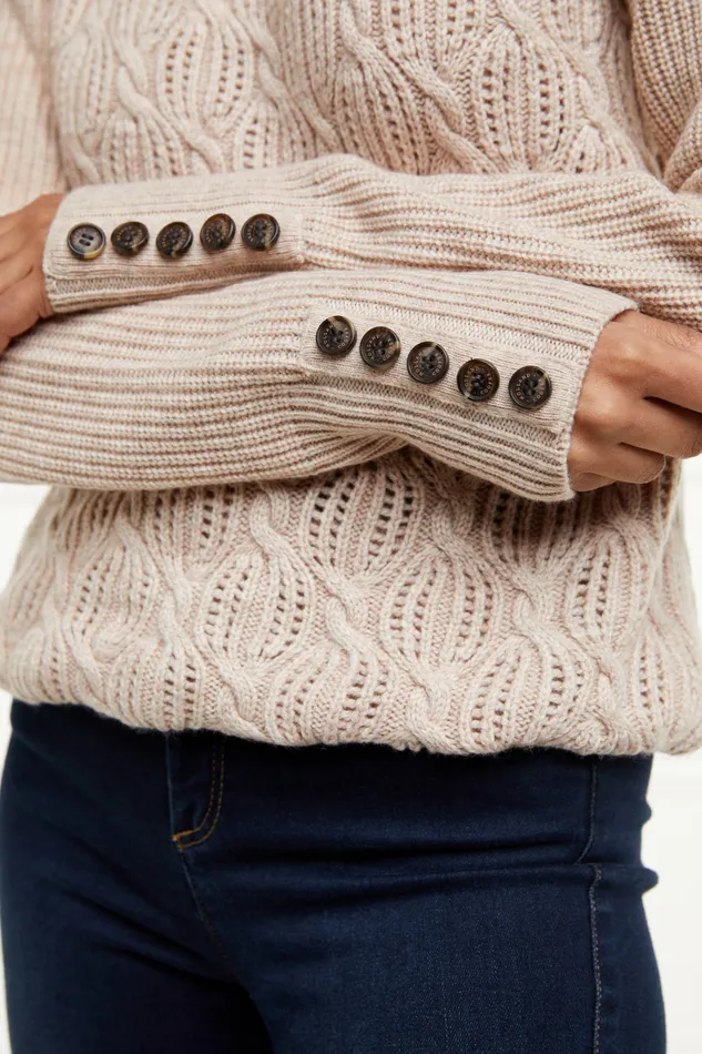 Knitwear Womens Cotswold Roll Neck Knit Oatmeal Holland Cooper Knitwear Womens Cotswold Roll Neck Knit Oatmeal Holland Cooper
