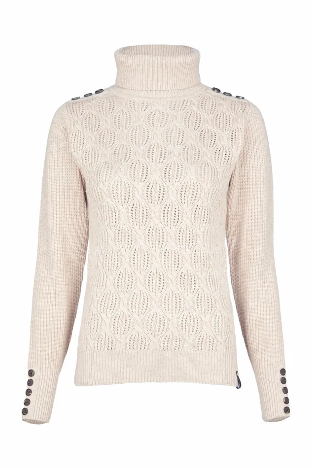 Knitwear Womens Cotswold Roll Neck Knit Oatmeal Holland Cooper Knitwear Womens Cotswold Roll Neck Knit Oatmeal Holland Cooper