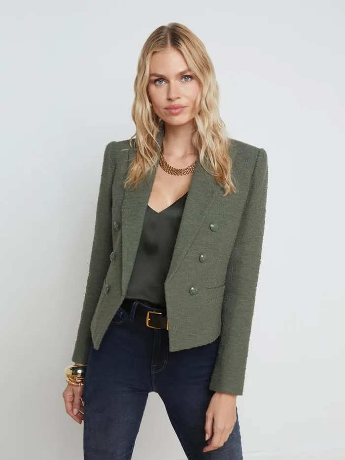 L039Agence Blazers and Jackets Women Brooke OpenFront Blazer Beetle