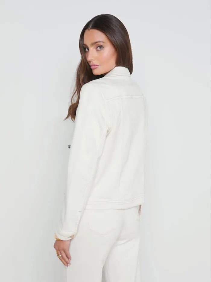 L039Agence Blazers and Jackets Women Shuri Denim Jacket Macadamia