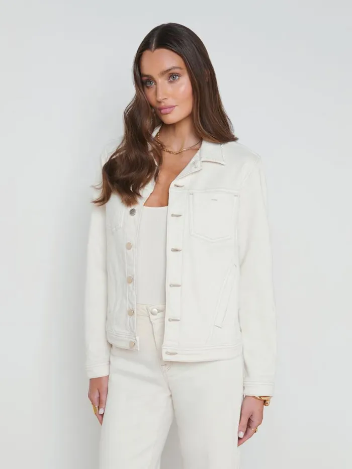 L039Agence Blazers and Jackets Women Shuri Denim Jacket Macadamia
