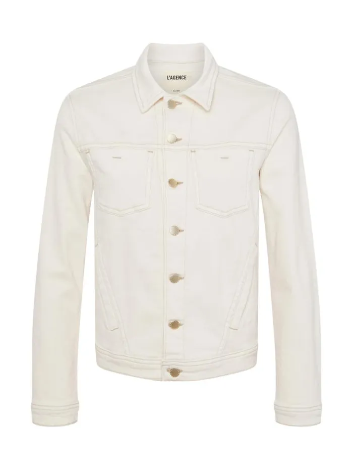 L039Agence Blazers and Jackets Women Shuri Denim Jacket Macadamia