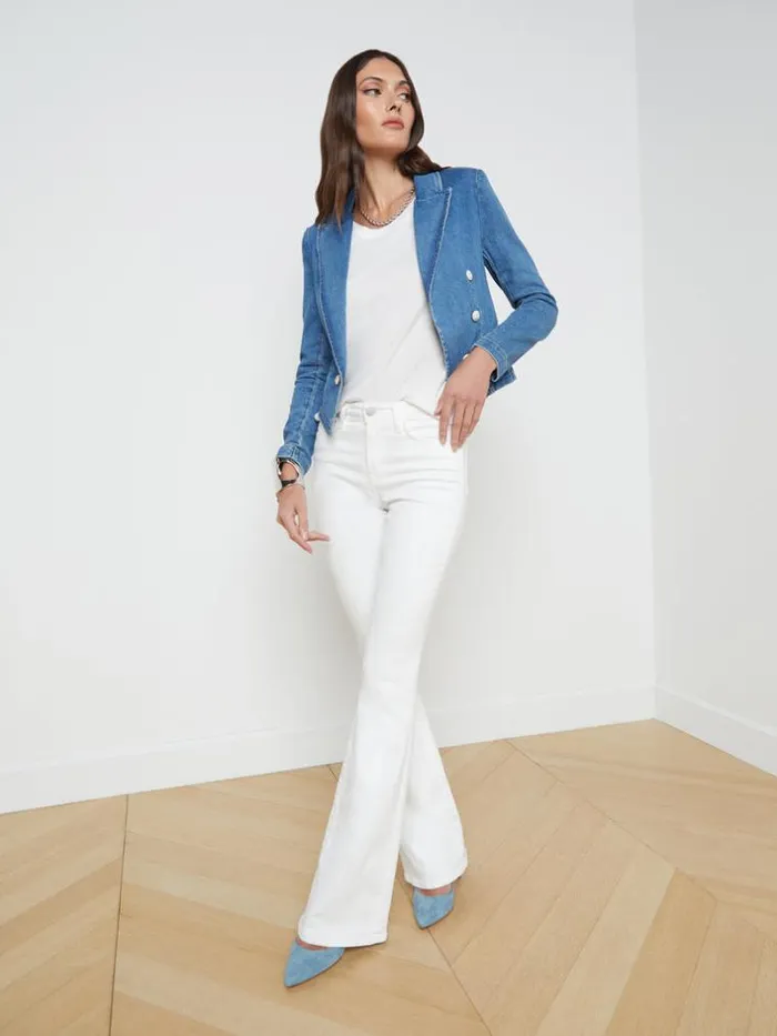 L039Agence Blazers and Jackets Women Wayne Denim Blazer Provo