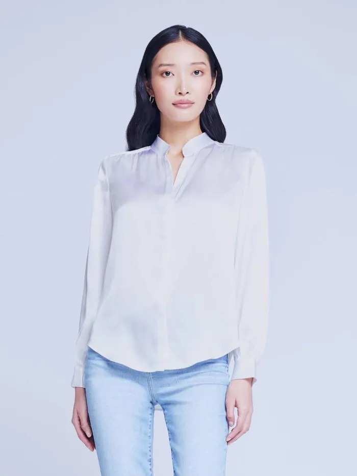L039Agence Silks Women Bianca Blouse White