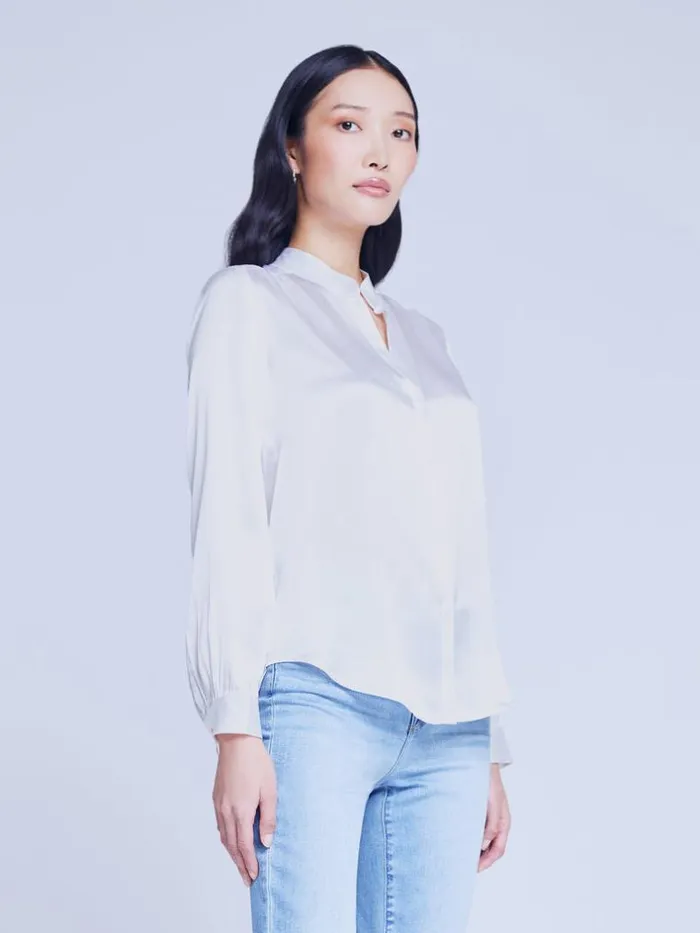 L039Agence Silks Women Bianca Blouse White