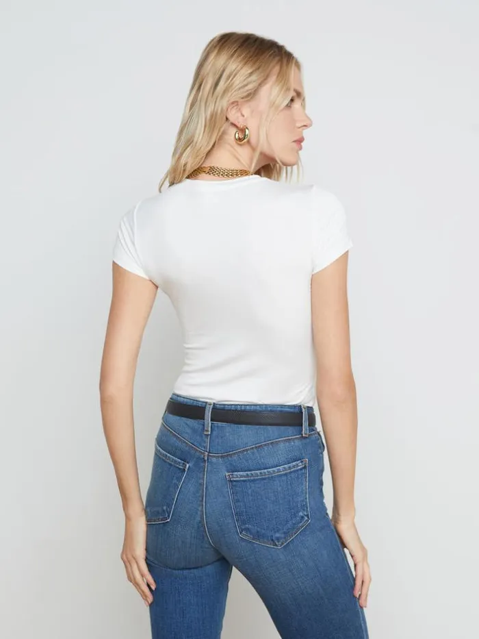 L039Agence Tees Women Ressi Fitted Tee White