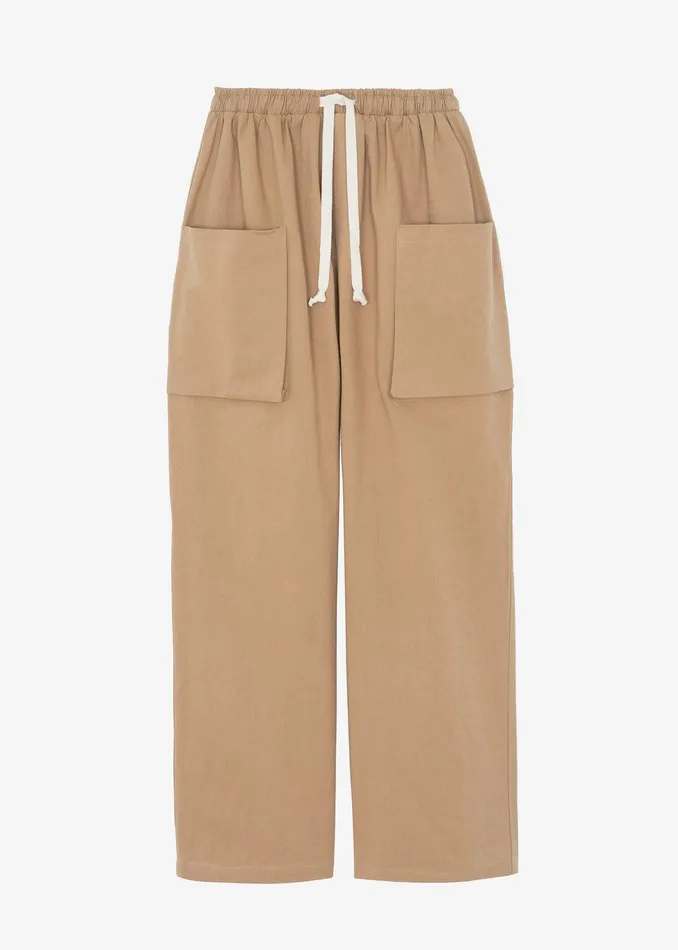 Lauri Drawstring Cargo Pants 8211 Beige Men The Frankie Shop Clothing