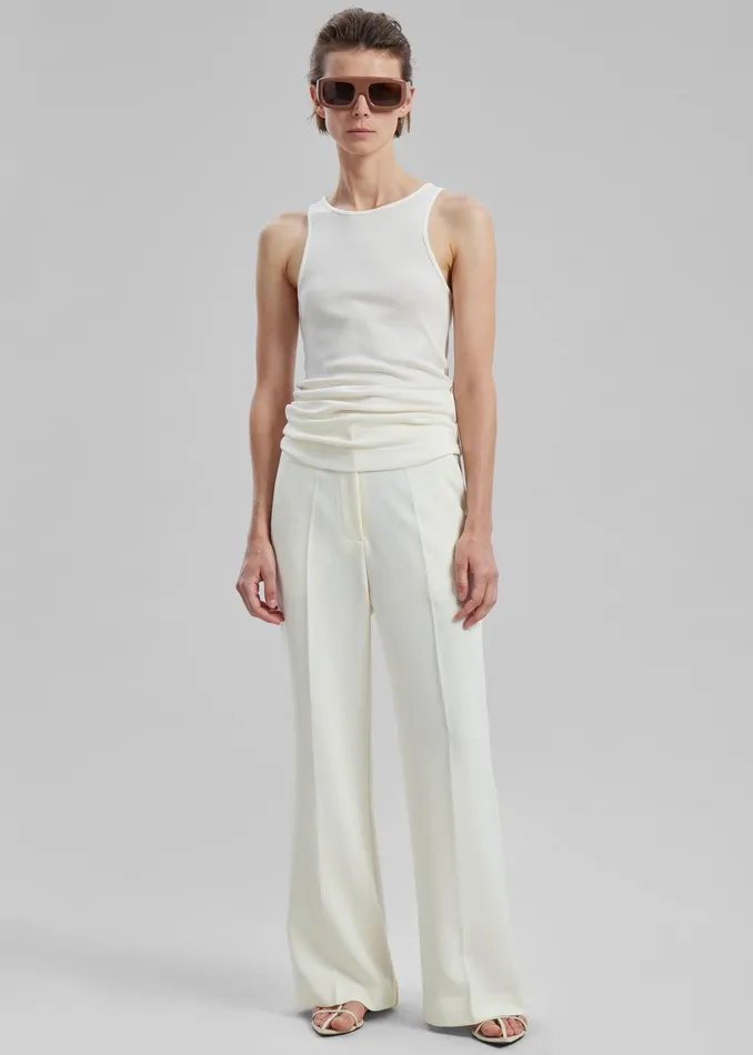 Layne Trousers 8211 Off White Women The Frankie Shop Clothing