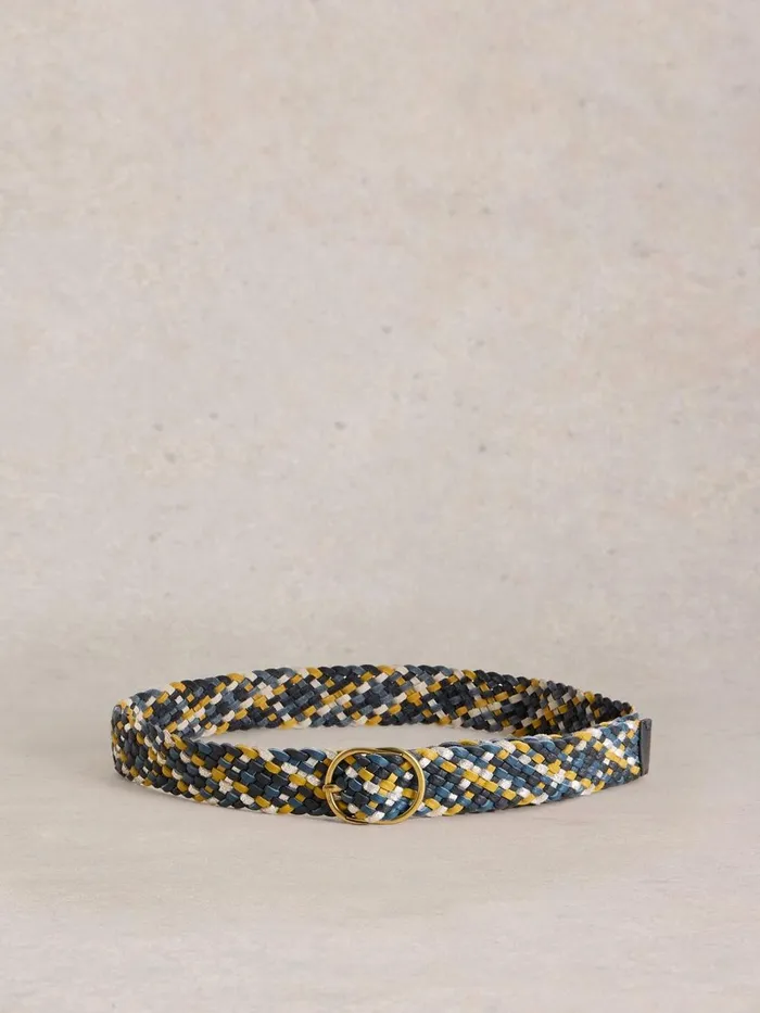 Leather Weave Belt Blue Multi Women White Stuff Belts Leather Weave Belt Blue Multi Women White Stuff Belts
