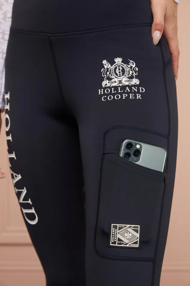 Leggings Womens Holland Cooper Thermal Full Grip Legging Ink Navy Leggings Womens Holland Cooper Thermal Full Grip Legging Ink Navy