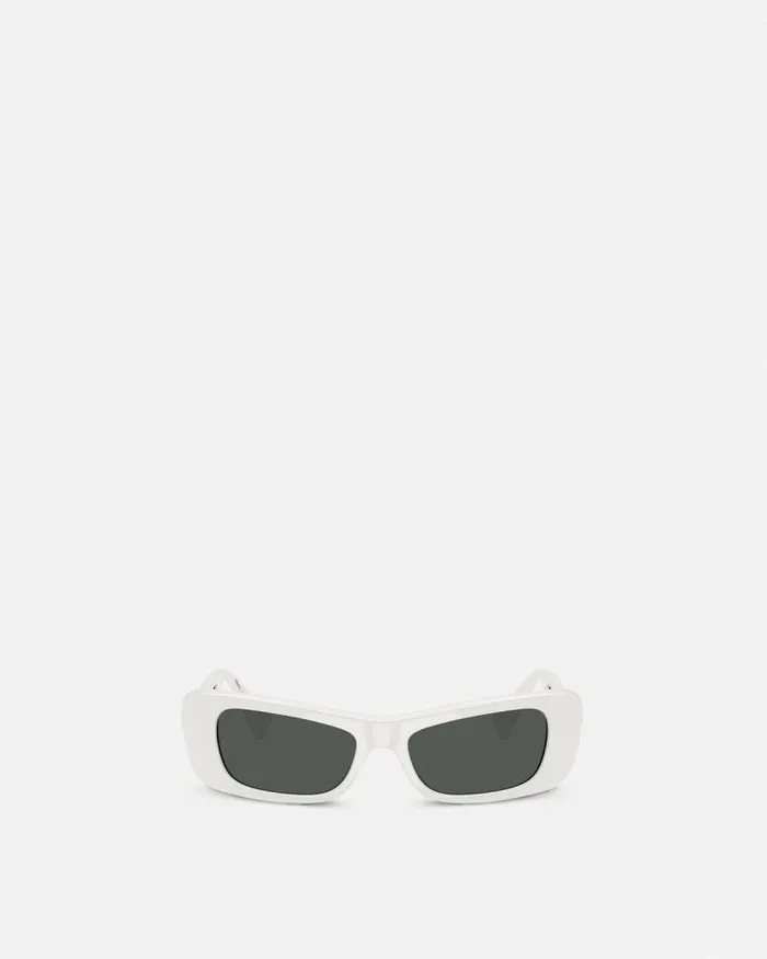 Lens Logo Sunglasses White Women Versace Sunglasses
