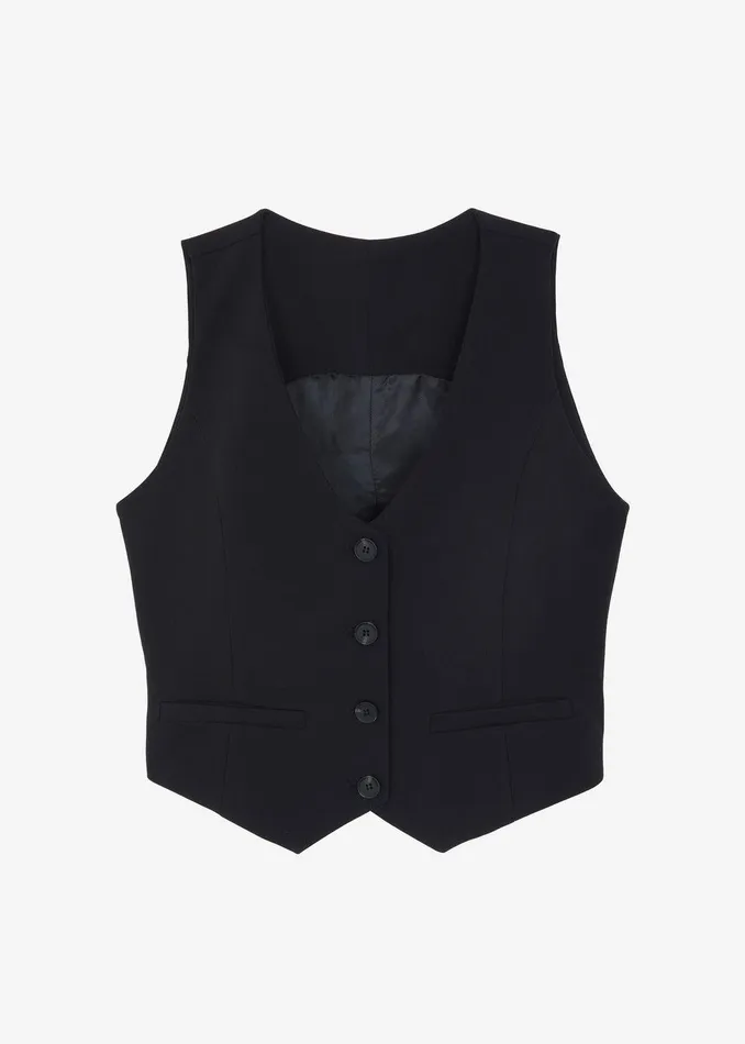 Lillian Vest 8211 Black Women The Frankie Shop Clothing