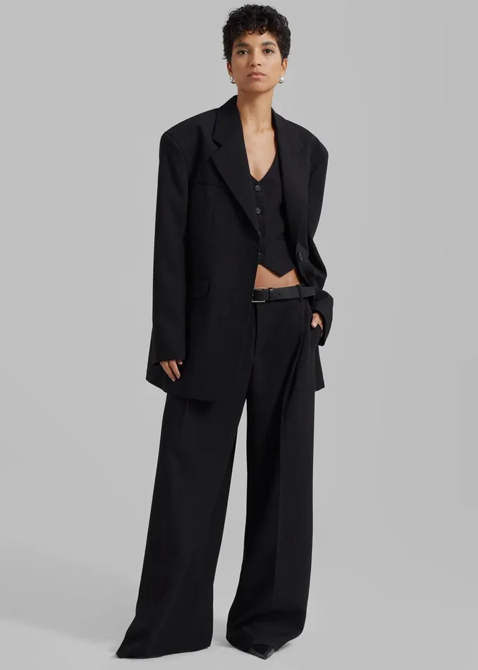 Lillian Vest 8211 Black Women The Frankie Shop Clothing