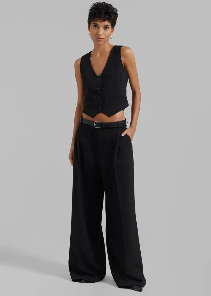 Lillian Vest 8211 Black Women The Frankie Shop Clothing