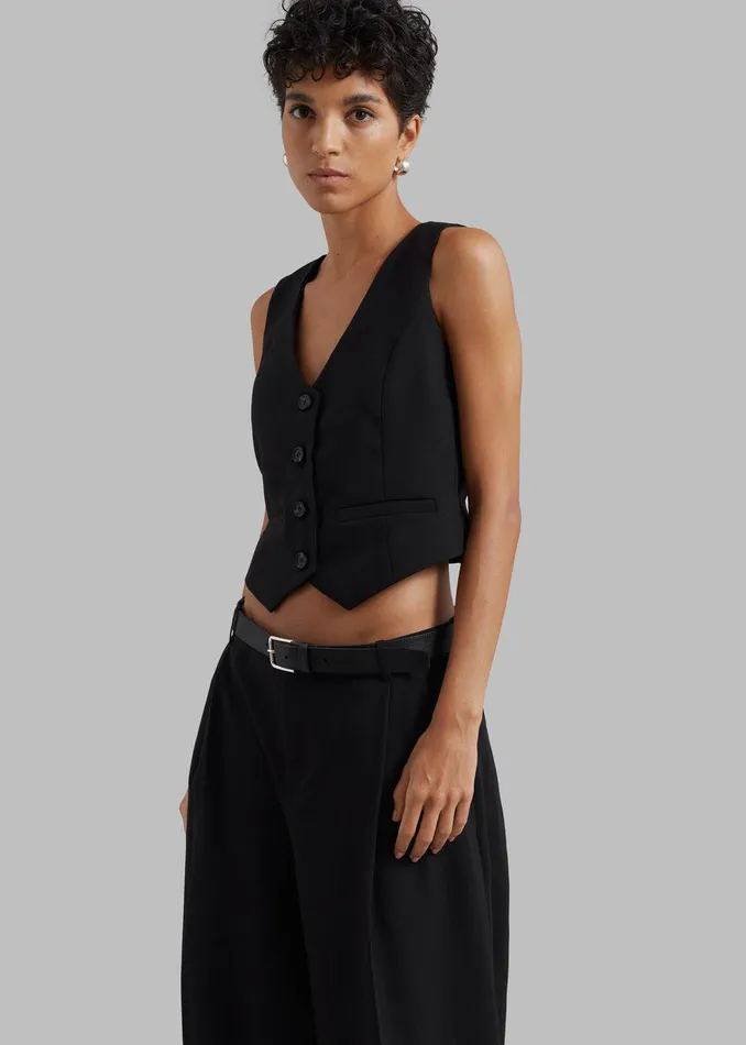 Lillian Vest 8211 Black Women The Frankie Shop Clothing