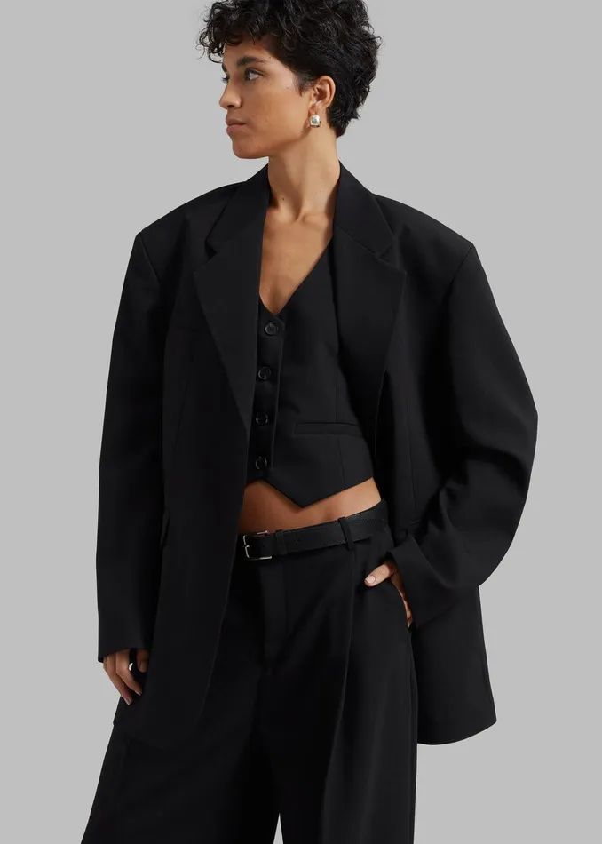 Lillian Vest 8211 Black Women The Frankie Shop Clothing