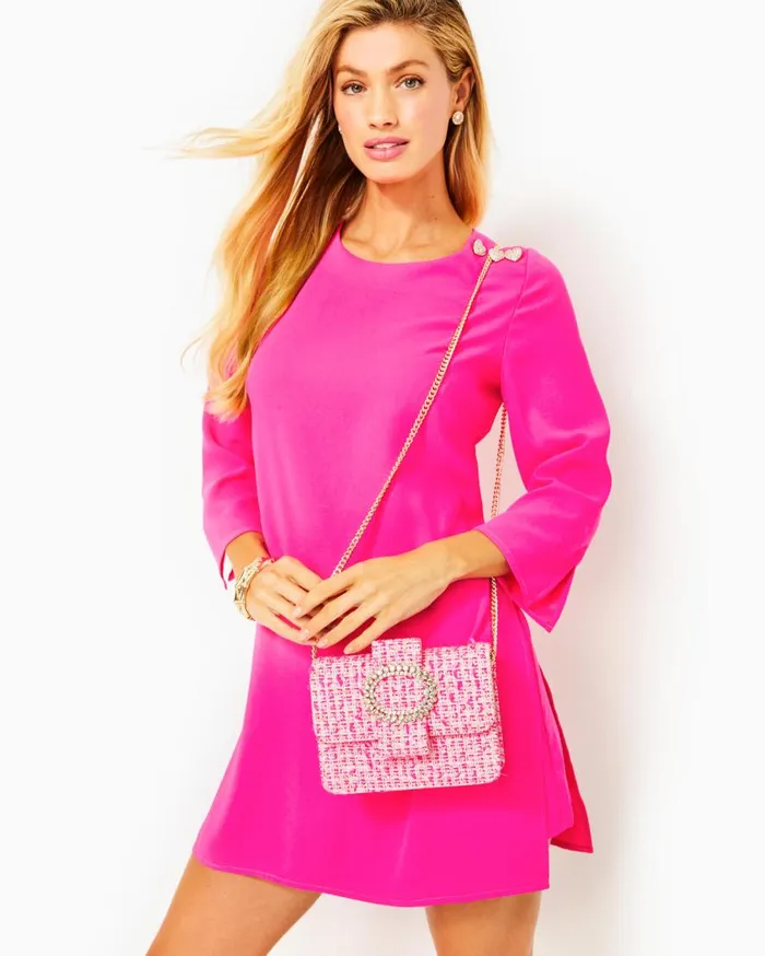 Lilly Pulitzer Bags Emmeline Tweed Crossbody Bag Pink Palms Fantasy Tweed 8211 Women Lilly Pulitzer Bags Emmeline Tweed Crossbody Bag Pink Palms Fantasy Tweed 8211 Women