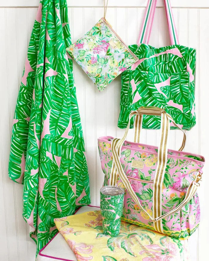 Lilly Pulitzer Bags Towel Tote Resort White Pb Anniversary Toile 8211 Women