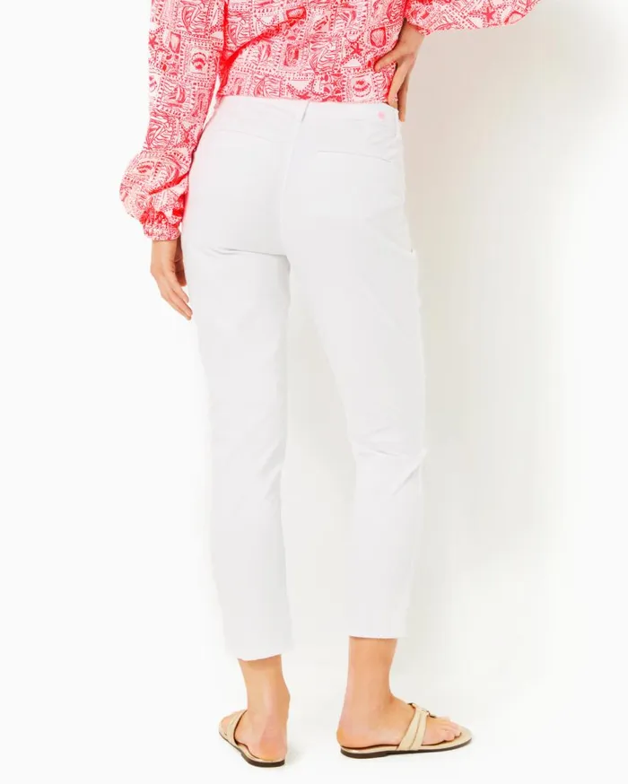Lilly Pulitzer Bottoms 27034 Montoya Chino Pant Resort White 8211 Women