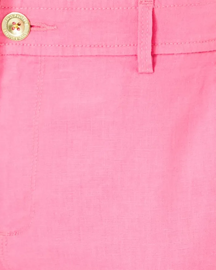 Lilly Pulitzer Bottoms 7034 Aldora Linen Short Confetti Pink 8211 Women